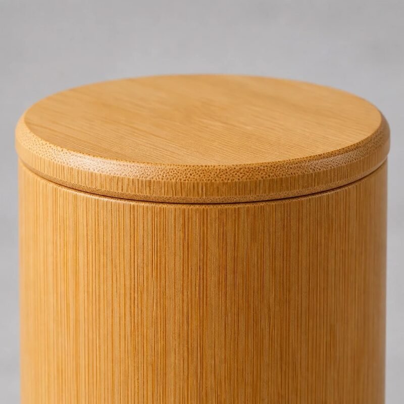 Bamboo Storage Canister, 18 cm, detail
