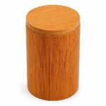 Bamboo Tea Caddy — top three-quarter angle Bamboo Tea Caddy, top three-quarter angle