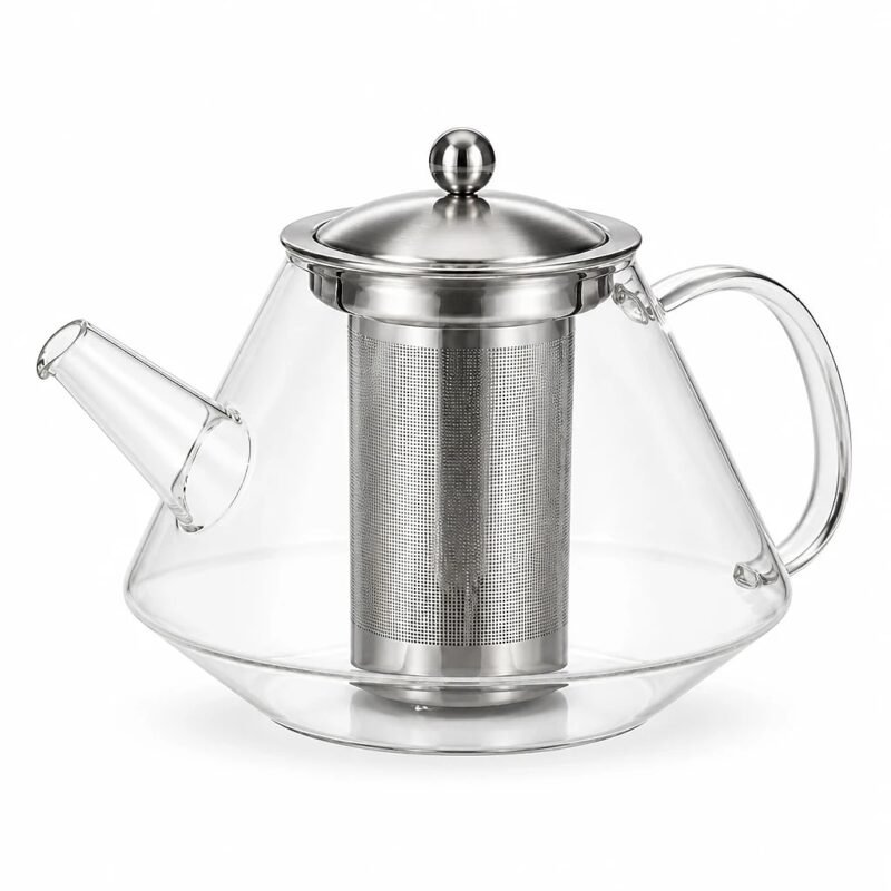 Borosilicate Glass Teapot, 750 ml, side profile