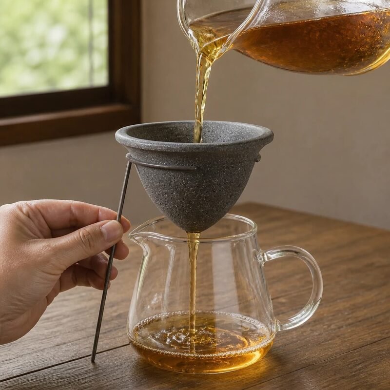 Ceramic Microporous Tea Filter, in use