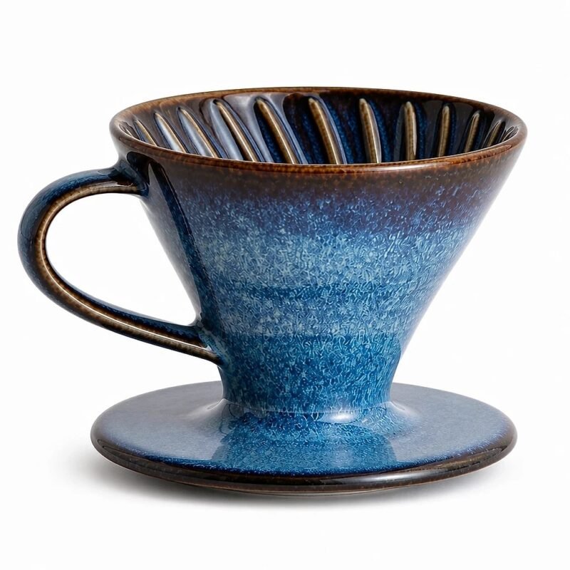 Ceramic Pour Over Dripper, side profile