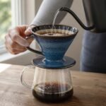 Ceramic Pour Over Dripper, in use