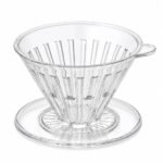 Clear Pour Over Dripper, 1 to 4 Cups, top three-quarter angle