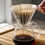 Clear Pour Over Dripper, 1 to 4 Cups, in use