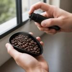 Coffee Bean Spray Bottle, 10 ml, in use