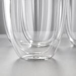 Double Wall Borosilicate Glass Cups, Set of Six, detail