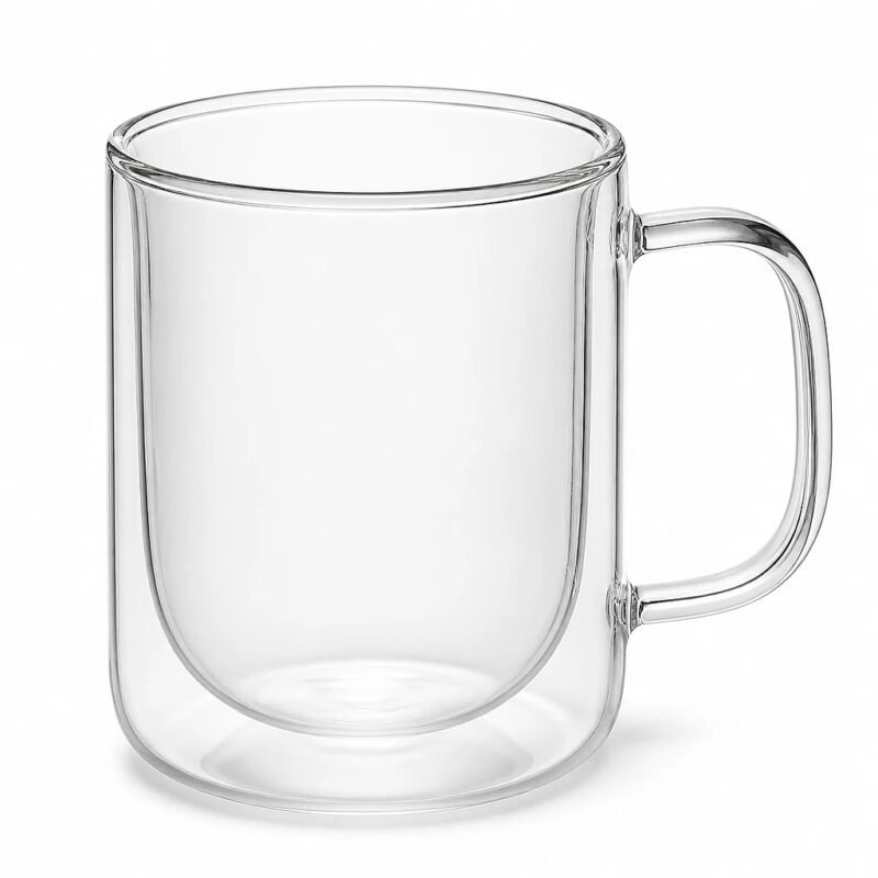 Double Wall Glass Mug with Handle, main packshot