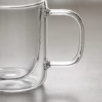 Double Wall Glass Mug with Handle, detail