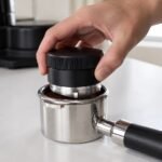 Espresso Coffee Distributor — in use Espresso Coffee Distributor, in use