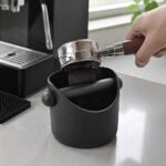 Espresso Knock Box, in use