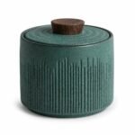 Fluted Ceramic Tea Caddy — main packshot Fluted Ceramic Tea Caddy, main packshot