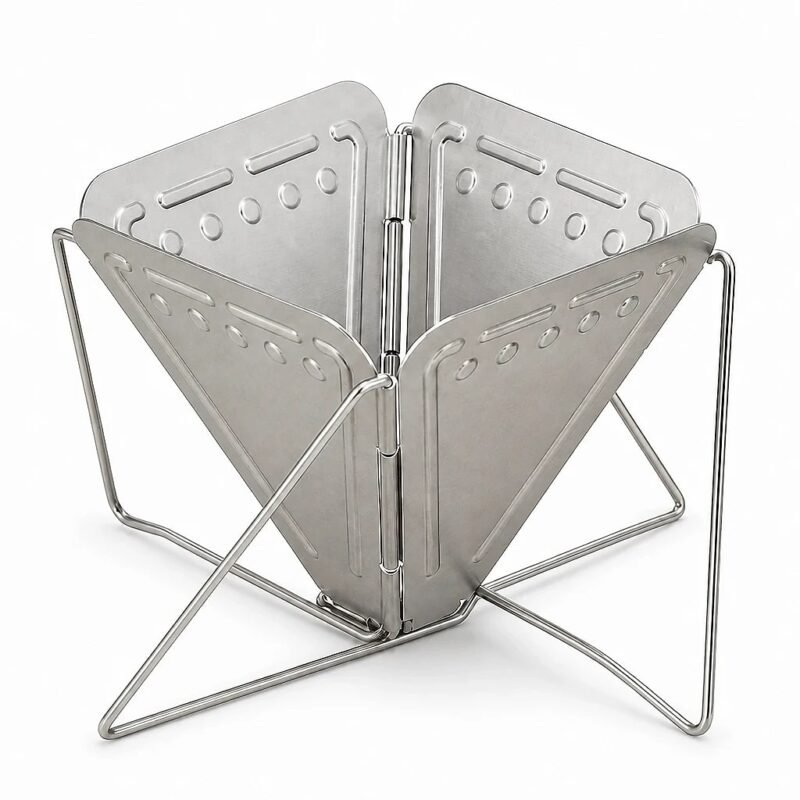 Folding Pour Over Stand, top three-quarter angle