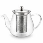 Glass Teapot with Stainless Infuser, 750 ml, side profile