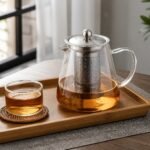 Glass Teapot with Stainless Infuser, 750 ml, at rest