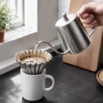 Gooseneck Pour Over Kettle, 350 ml — in use Gooseneck Pour Over Kettle, 350 ml, in use