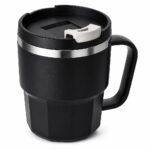 Insulated Travel Mug, 400 ml, top three-quarter angle
