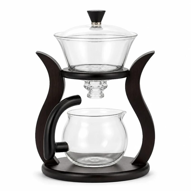 Magnetic Gongfu Tea Brewer with Stand, side profile
