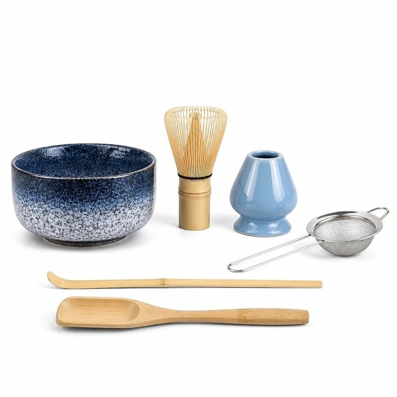Matcha Set, Six Pieces, side profile