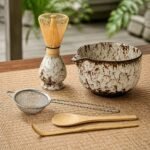 Matcha Whisk and Bowl Set, Six Pieces — at rest Matcha Whisk and Bowl Set, Six Pieces, at rest