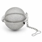 Mesh Tea Infuser Ball with Chain — side profile Mesh Tea Infuser Ball with Chain, side profile