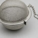 Mesh Tea Infuser Ball with Chain — detail Mesh Tea Infuser Ball with Chain, detail
