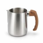Milk Frothing Pitcher with Wood-Effect Handle — main packshot Milk Frothing Pitcher with Wood-Effect Handle, main packshot
