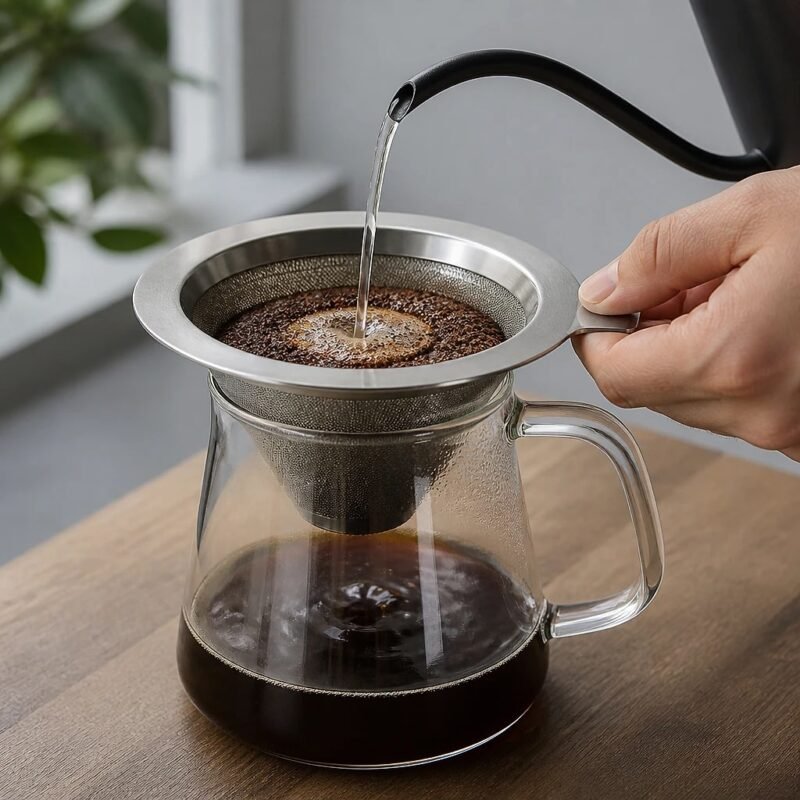 Paperless Mesh Dripper, in use
