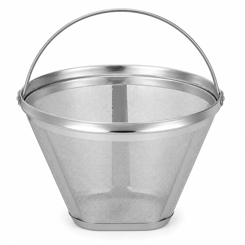 Reusable Basket Coffee Filter, Number 4, top three-quarter angle