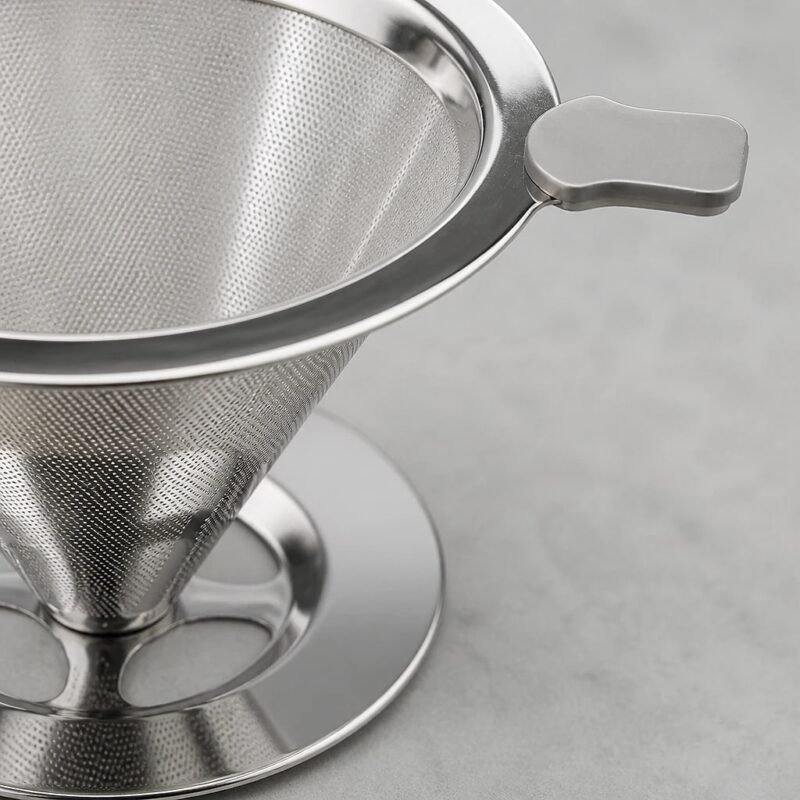 Reusable Stainless Steel Cone Coffee Filter, detail