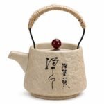Rope Handle Ceramic Teapot, 400 ml — side profile Rope Handle Ceramic Teapot, 400 ml, side profile