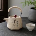 Rope Handle Ceramic Teapot, 400 ml — at rest Rope Handle Ceramic Teapot, 400 ml, at rest