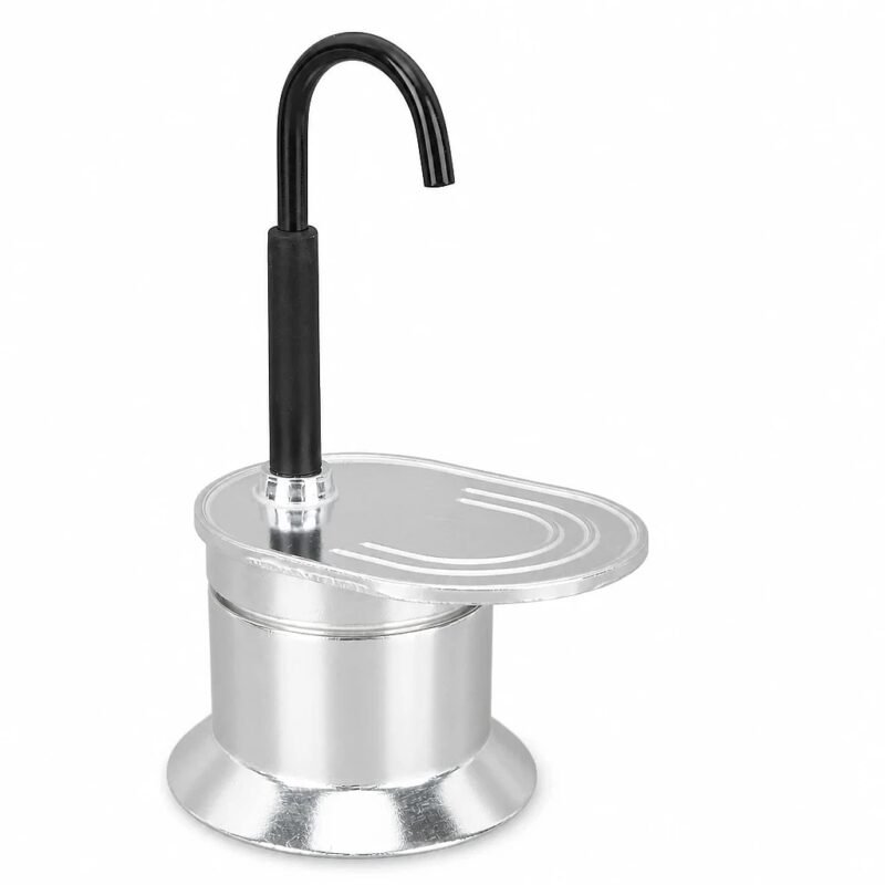 Single Serve Moka Pot, 50 ml, top three-quarter angle