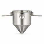 Stainless Hanging Ear Coffee Funnel, side profile