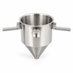 Stainless Hanging Ear Coffee Funnel, top three-quarter angle