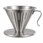 Stainless Pour Over Dripper, 02 Size, side profile