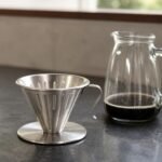 Stainless Pour Over Dripper, 02 Size, at rest