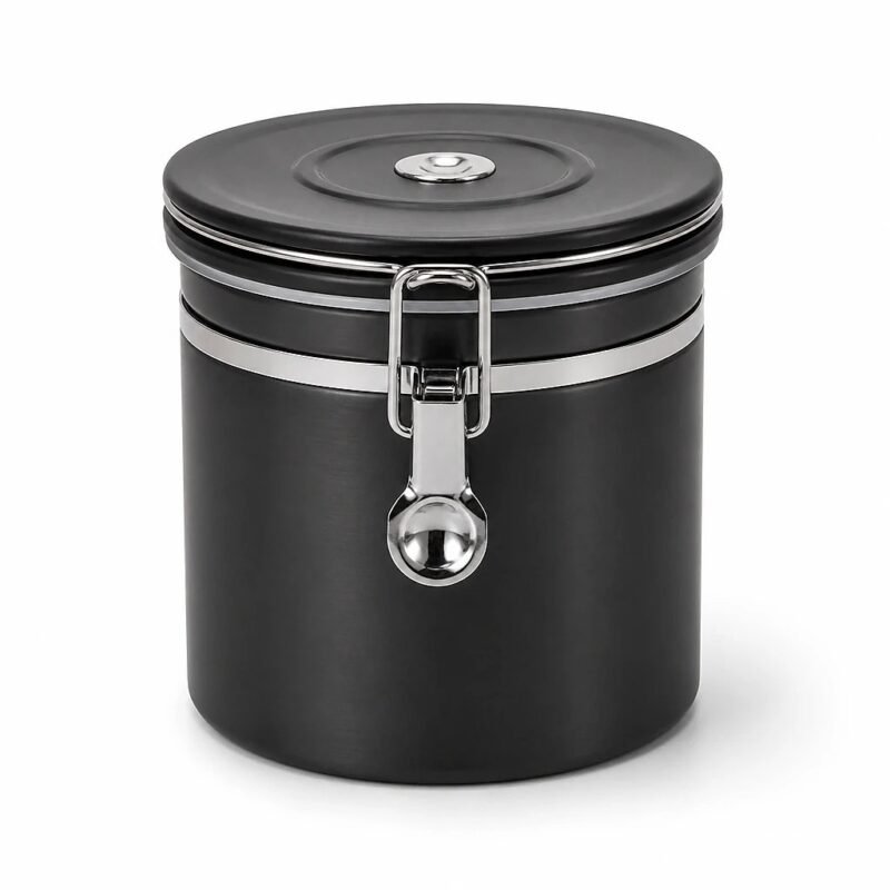 Stainless Steel Coffee Canister with One-Way Valve — main packshot Stainless Steel Coffee Canister with One-Way Valve, main packshot