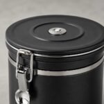 Stainless Steel Coffee Canister with One-Way Valve — detail Stainless Steel Coffee Canister with One-Way Valve, detail