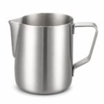 Stainless Steel Milk Frothing Jug, side angle