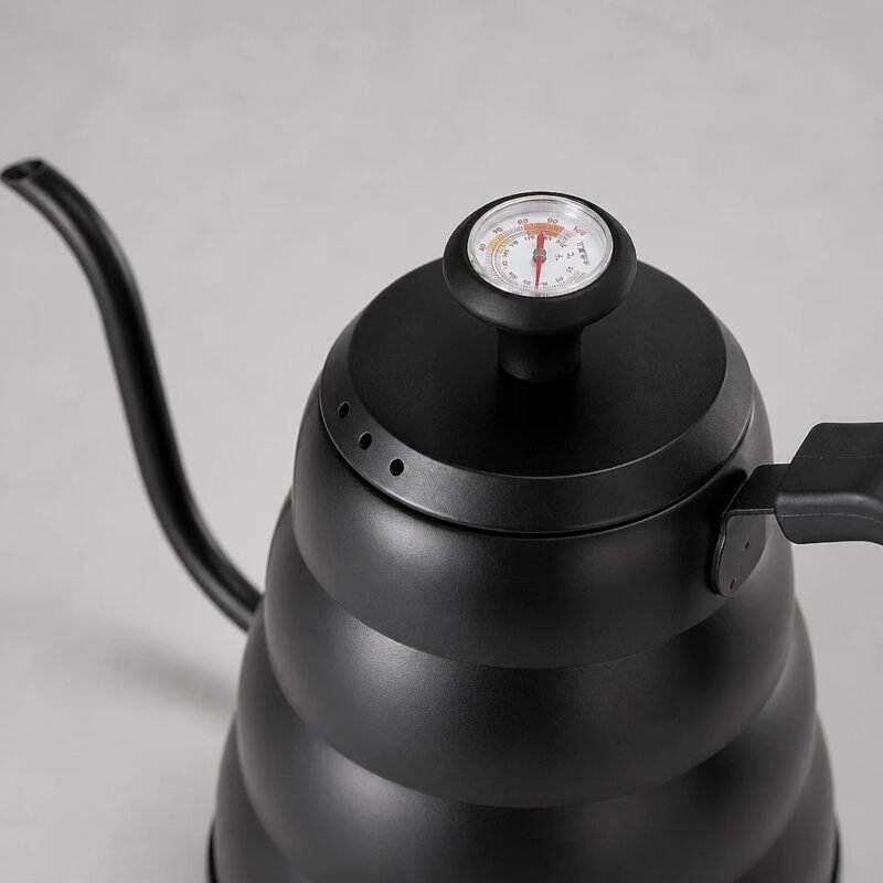 Stainless Steel Pour Over Kettle with Lid Thermometer, lid thermometer detail