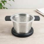 Tea Infuser Basket with Lid, at rest