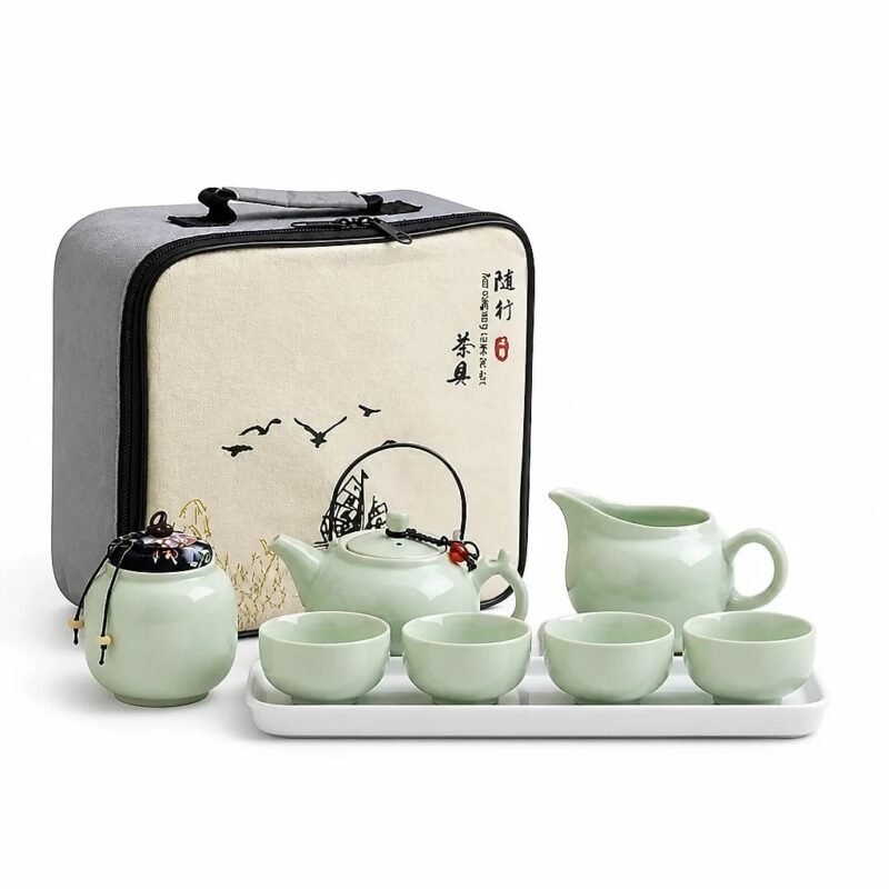 Travel Tea Set with Carry Case, side profile