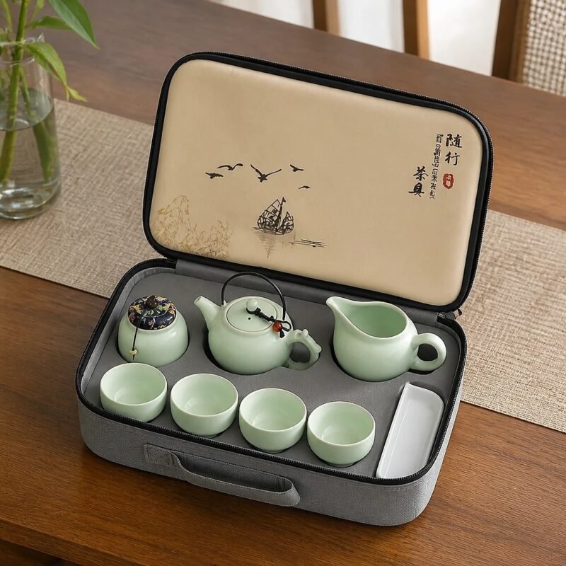 Travel Tea Set with Carry Case, at rest