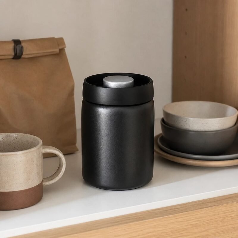 Vacuum Sealed Coffee Canister, 1.2 L, in a kitchen setting