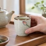 Ceramic Sake Cup, 50 ml, in use Ceramic Sake Cup, 50 ml
