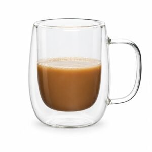 Double Wall Glass Coffee Cup, 450 ml