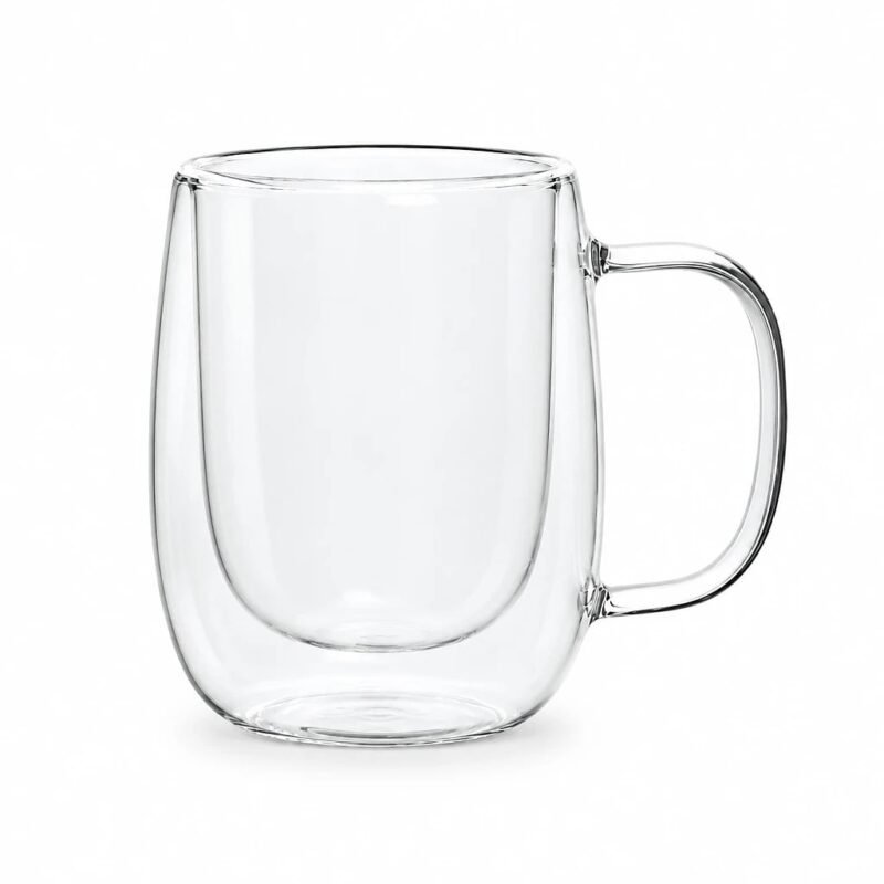 Double Wall Glass Coffee Cup, 450 ml