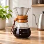 Glass Pour Over Coffee Maker, at rest Glass Pour Over Coffee Maker
