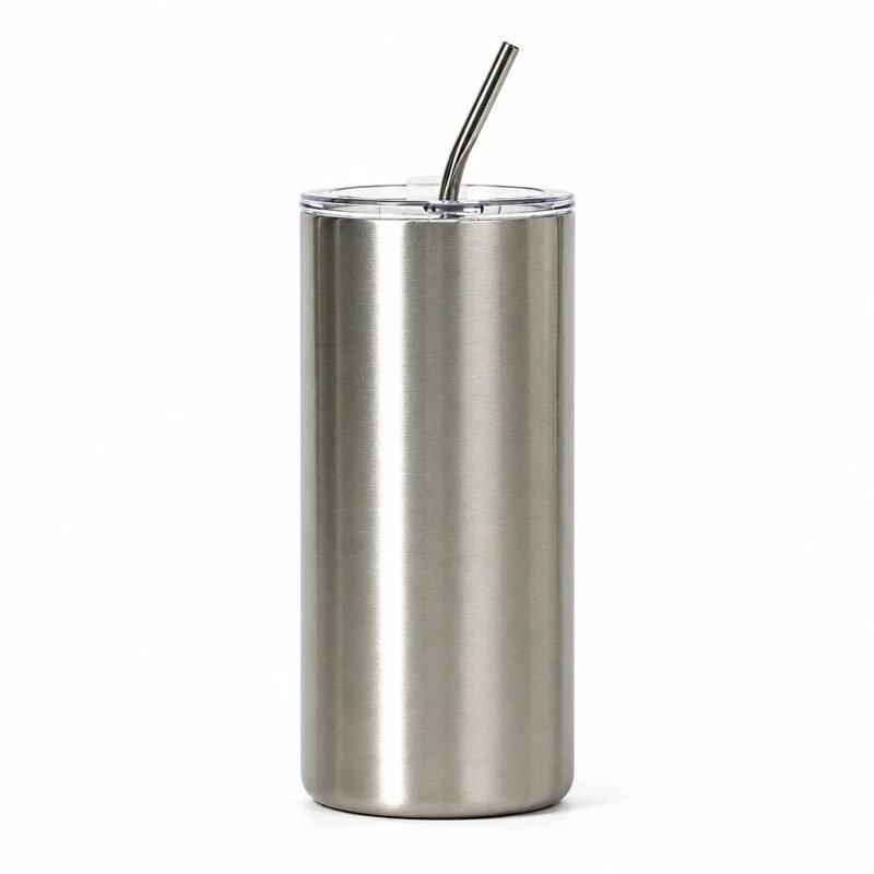 Insulated Tumbler with Straw, 600ml