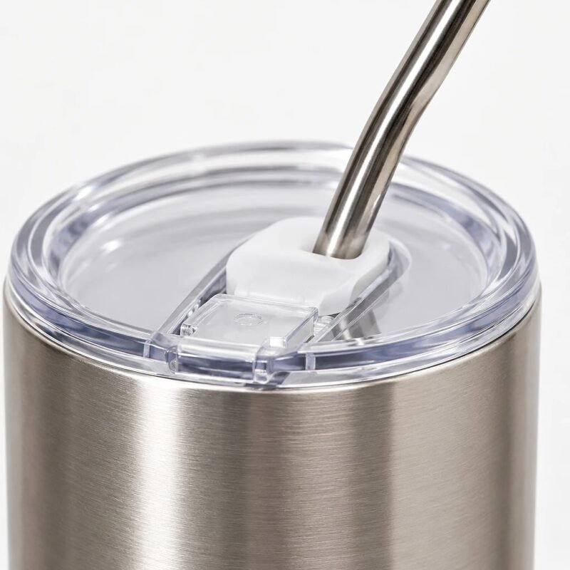 Insulated Tumbler with Straw, 600ml
